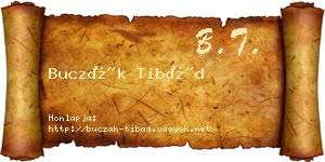 Buczák Tibád névjegykártya
